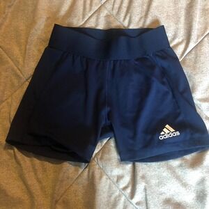 Adidas Aeroready Navy Blue Compression Volleyball Shorts Womens Size Small‎ 4in